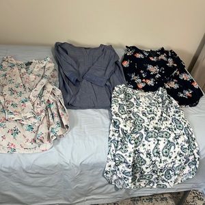 Four 3/4 sleeve van Heusen tops